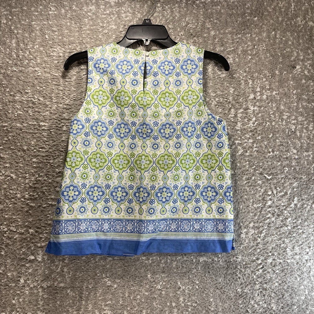 J. McLaughlin Norie Linen Blend Sleeveless Crop Top XS Preppy Vacation Beach - Picture 3 of 8